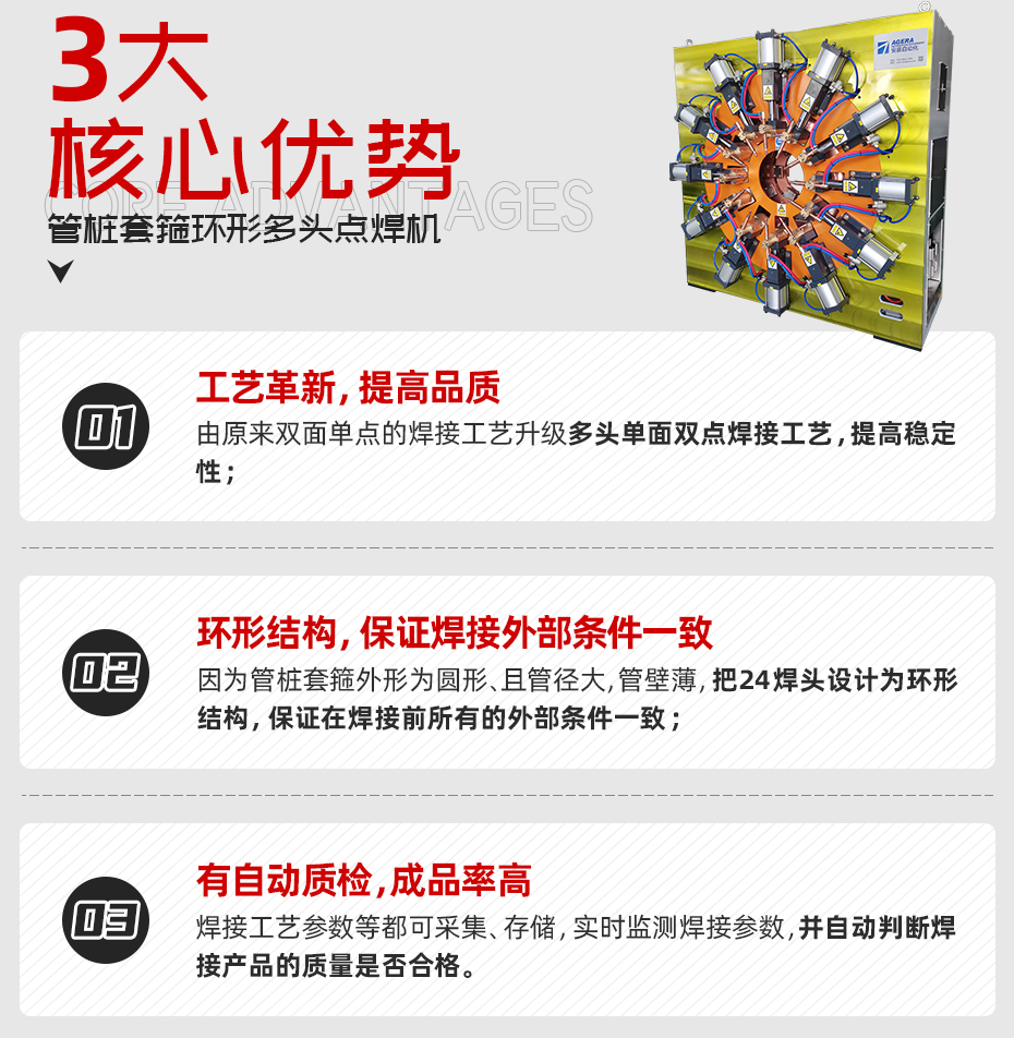 管樁套箍環(huán)形多頭點(diǎn)焊機(jī)核心優(yōu)勢